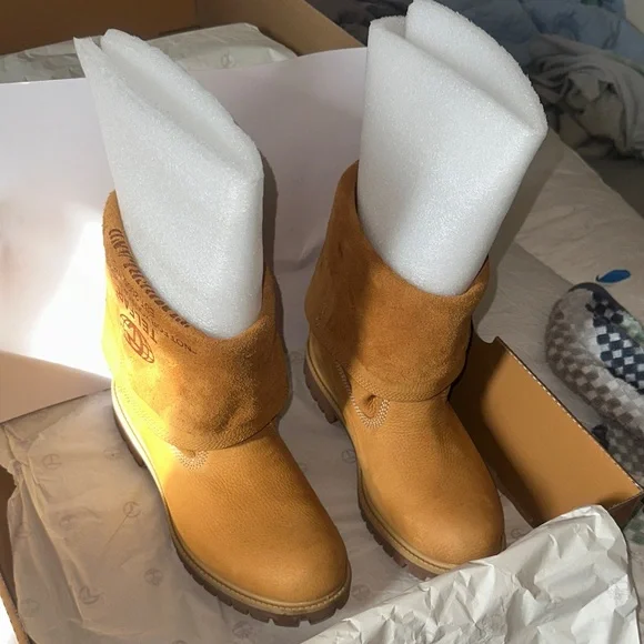 Telfar x Timberland Collab Medium Pull On Boot Wheat Nubuck SIZE 7.5/8 MENS NWT - Picture 8 of 15